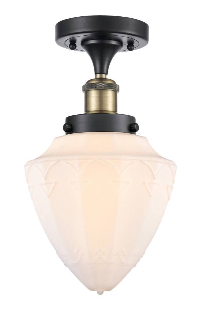 Edison Semi-Flush Mount Brushed Nickel