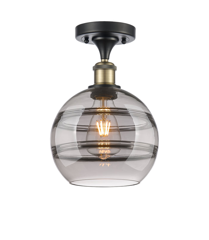 Edison Semi-Flush Mount Brushed Nickel