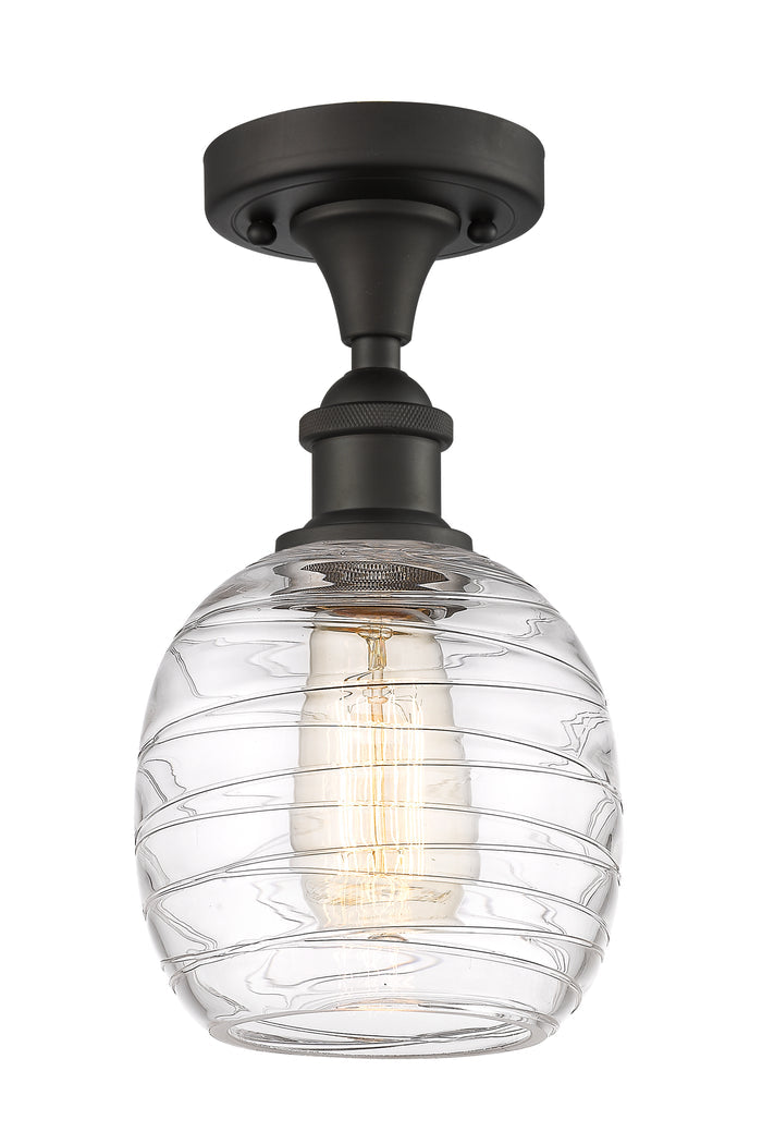 Edison Semi-Flush Mount Brushed Nickel