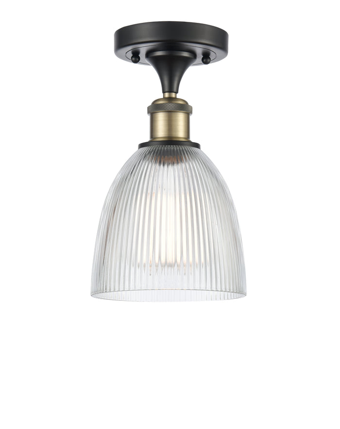 Edison Semi-Flush Mount Brushed Nickel