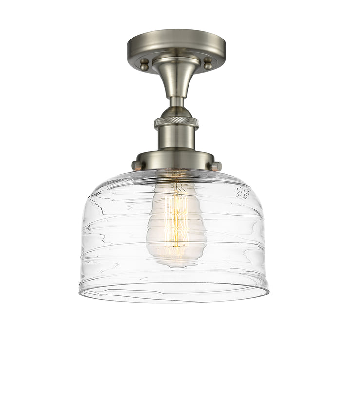 Brushed Satin Nickel / Clear Deco Swirl