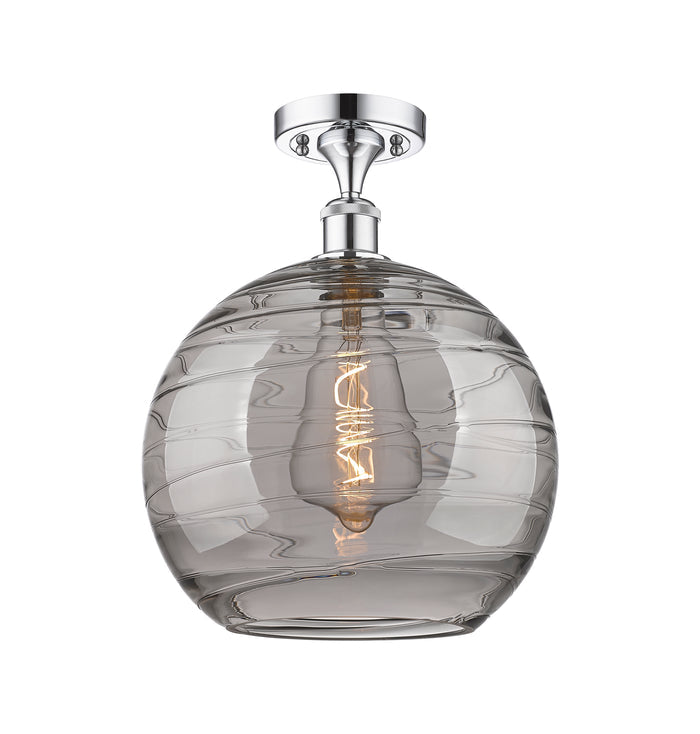 Polished Chrome / Light Smoke Deco Swirl