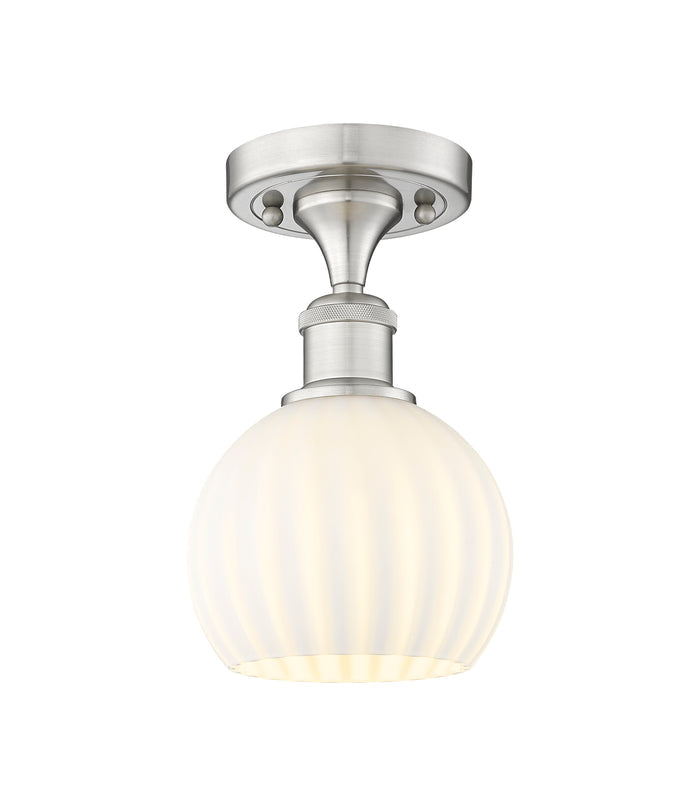 Brushed Satin Nickel / White Venetian