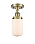 Edison Semi-Flush Mount Brushed Satin Nickel