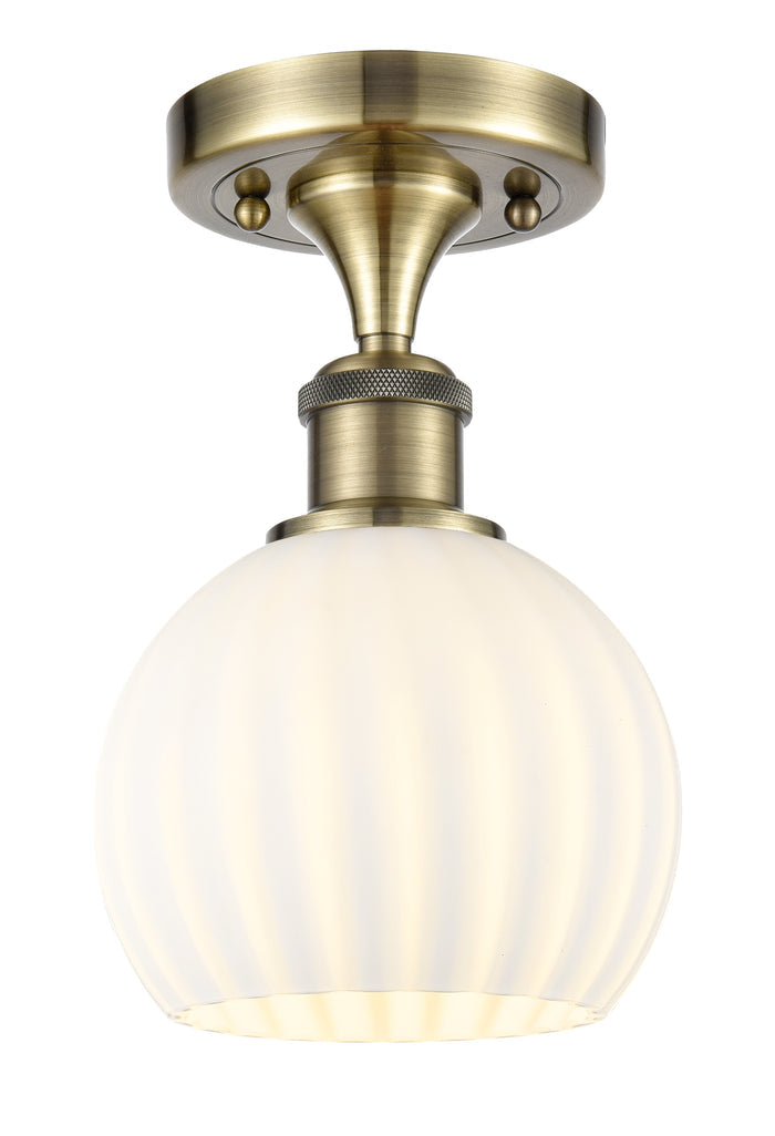 Edison Semi-Flush Mount Brushed Satin Nickel