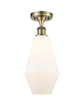 Edison Semi-Flush Mount Brushed Satin Nickel