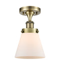 Edison Semi-Flush Mount Brushed Satin Nickel