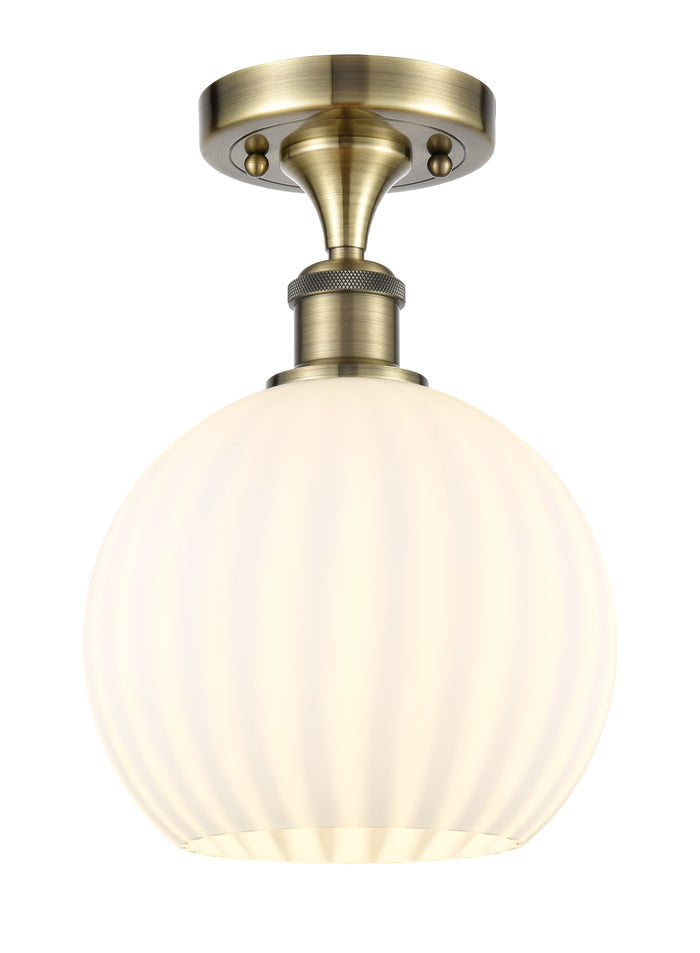 Edison Semi-Flush Mount Brushed Satin Nickel
