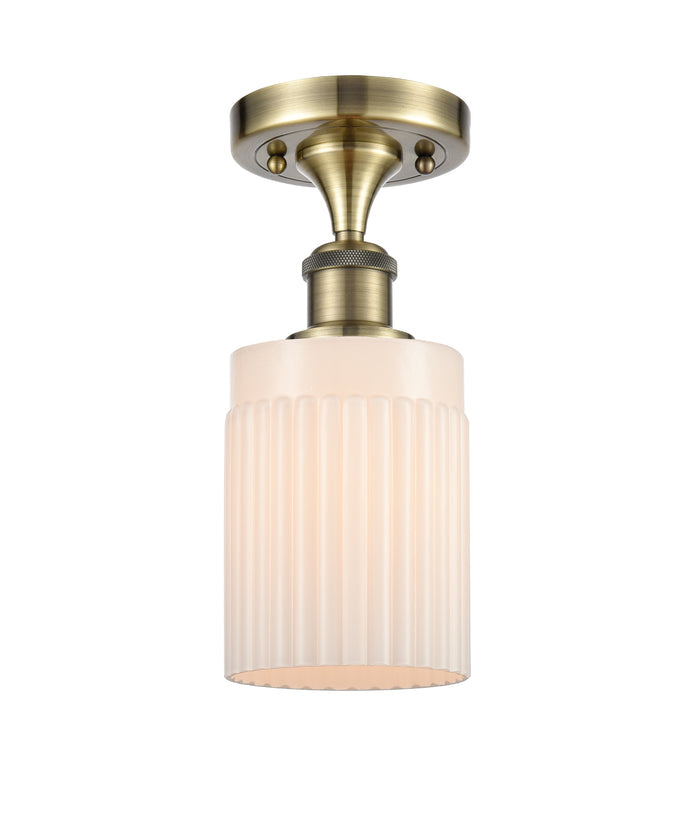 Edison Semi-Flush Mount Brushed Satin Nickel