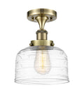 Edison Semi-Flush Mount Brushed Satin Nickel