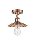Edison Semi-Flush Mount Brushed Satin Nickel