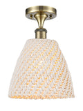Edison Semi-Flush Mount Brushed Satin Nickel