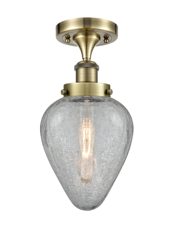 Edison Semi-Flush Mount Brushed Satin Nickel