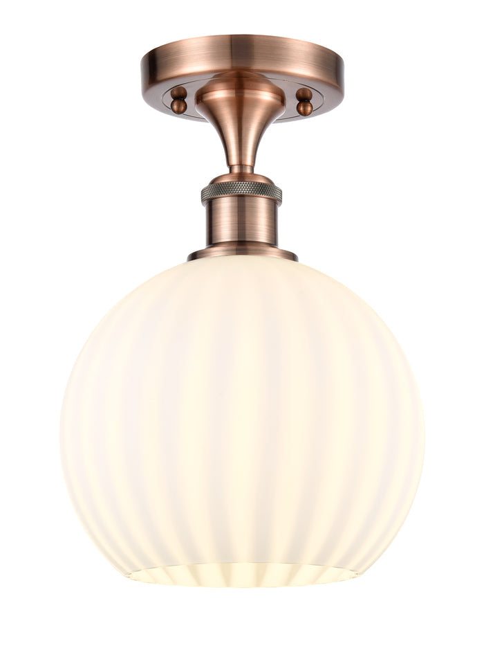 Edison Semi-Flush Mount Brushed Satin Nickel