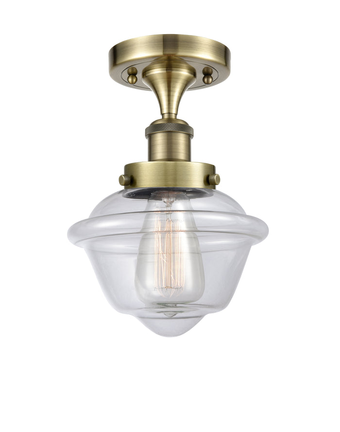 Edison Semi-Flush Mount Brushed Satin Nickel