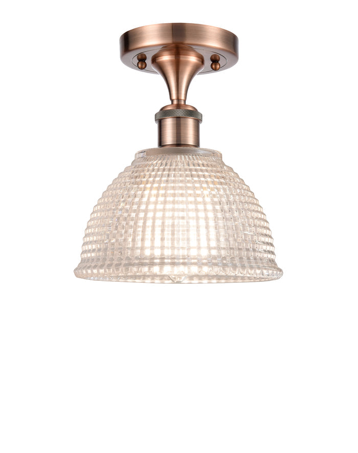 Edison Semi-Flush Mount Brushed Satin Nickel
