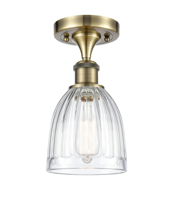 Edison Semi-Flush Mount Brushed Satin Nickel