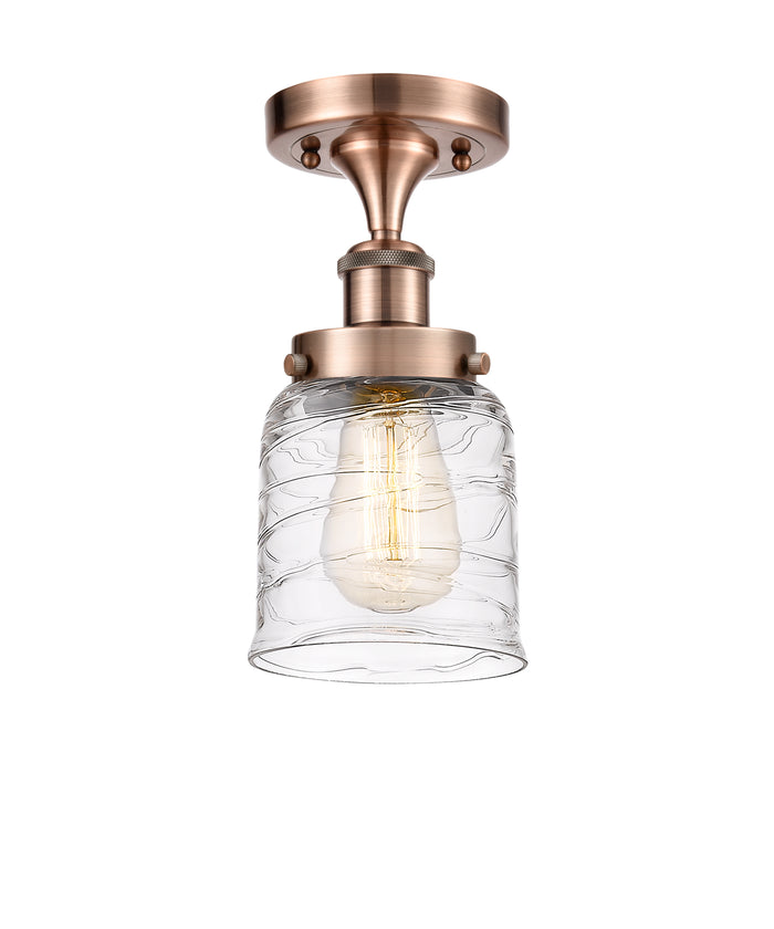 Edison Semi-Flush Mount Brushed Satin Nickel