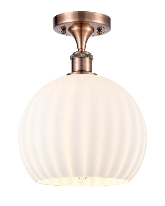 Edison Semi-Flush Mount Brushed Satin Nickel