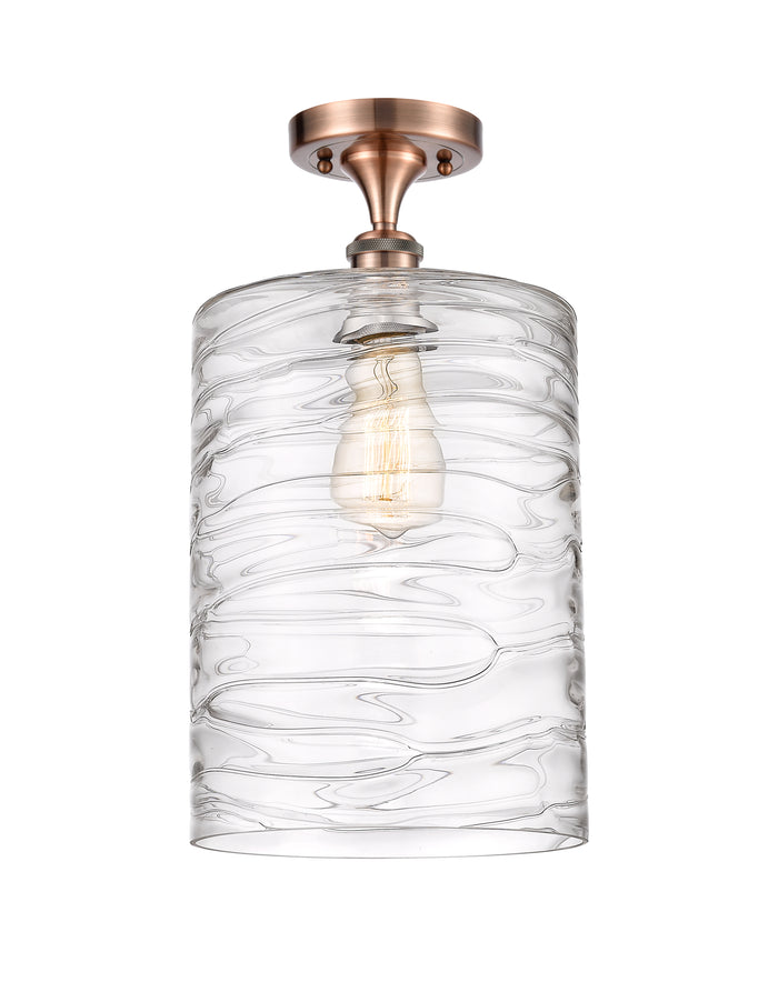 Edison Semi-Flush Mount Brushed Satin Nickel