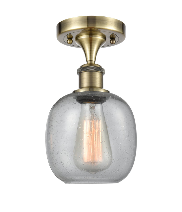 Edison Semi-Flush Mount Brushed Satin Nickel
