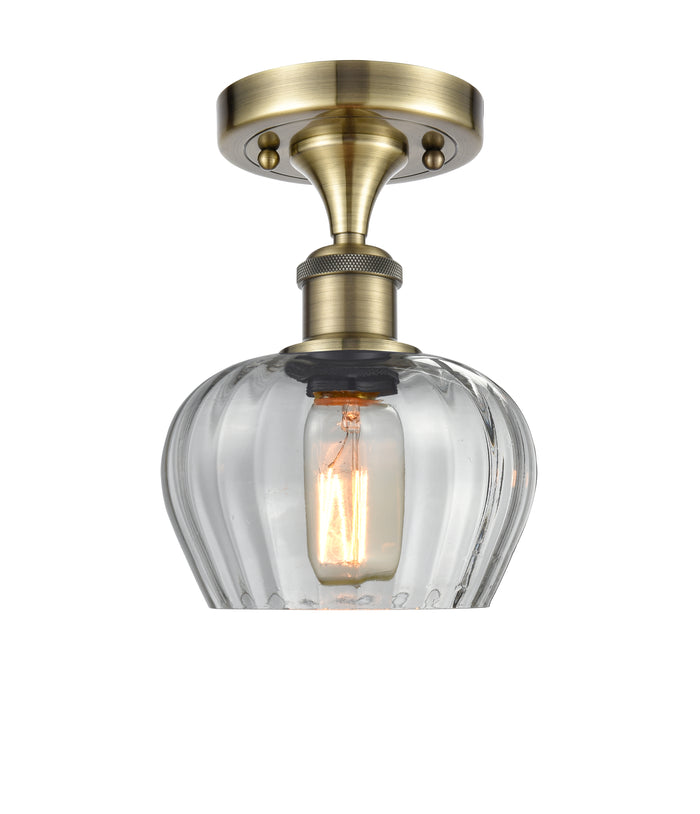 Edison Semi-Flush Mount Brushed Satin Nickel
