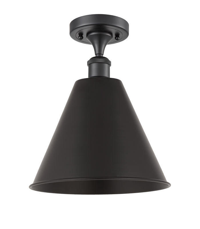 Edison Semi-Flush Mount Brushed Satin Nickel