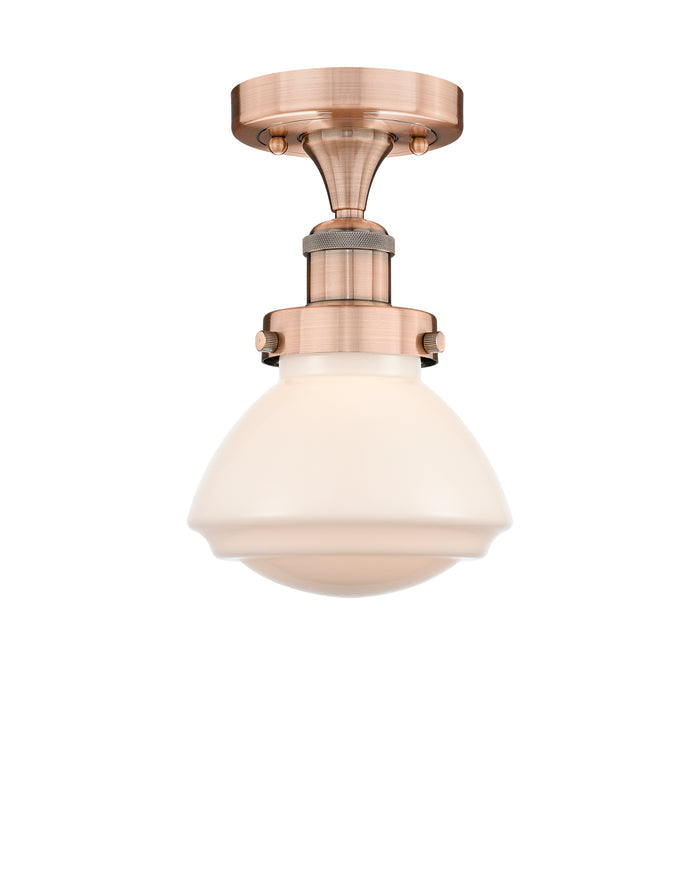 Edison Semi-Flush Mount Brushed Satin Nickel
