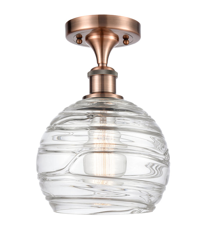 Edison Semi-Flush Mount Brushed Satin Nickel