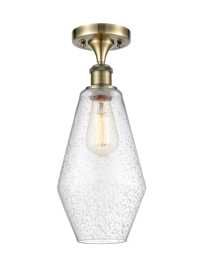 Edison Semi-Flush Mount Brushed Satin Nickel