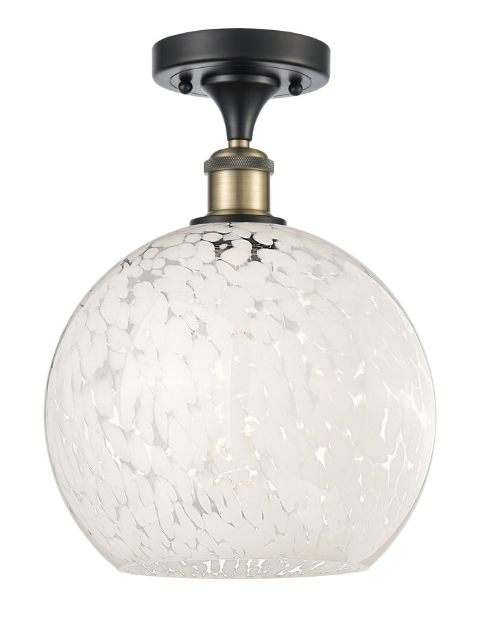 Edison Semi-Flush Mount Brushed Satin Nickel