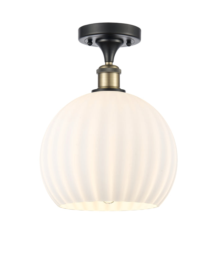 Edison Semi-Flush Mount Brushed Satin Nickel