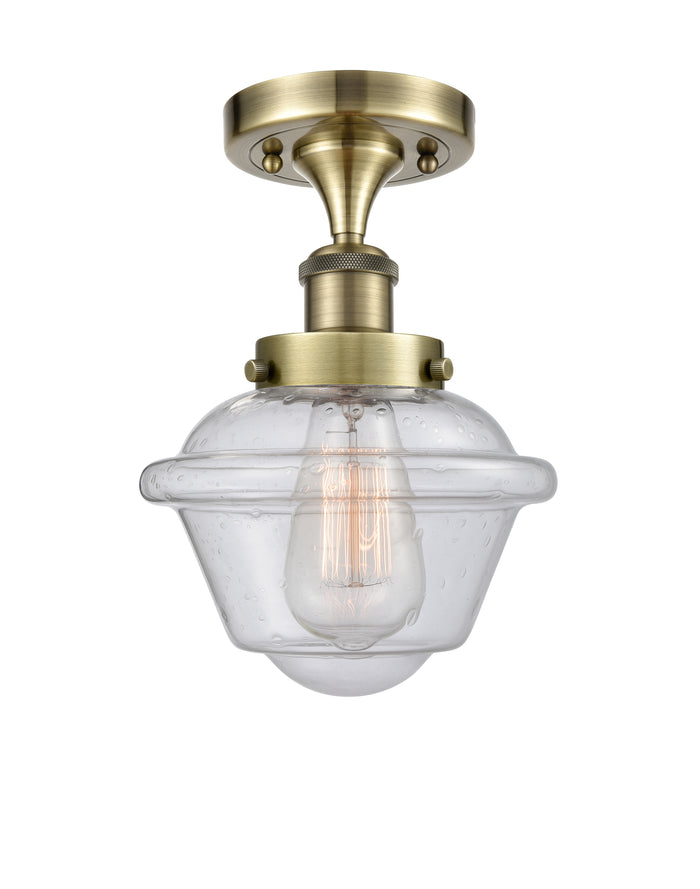 Edison Semi-Flush Mount Brushed Satin Nickel