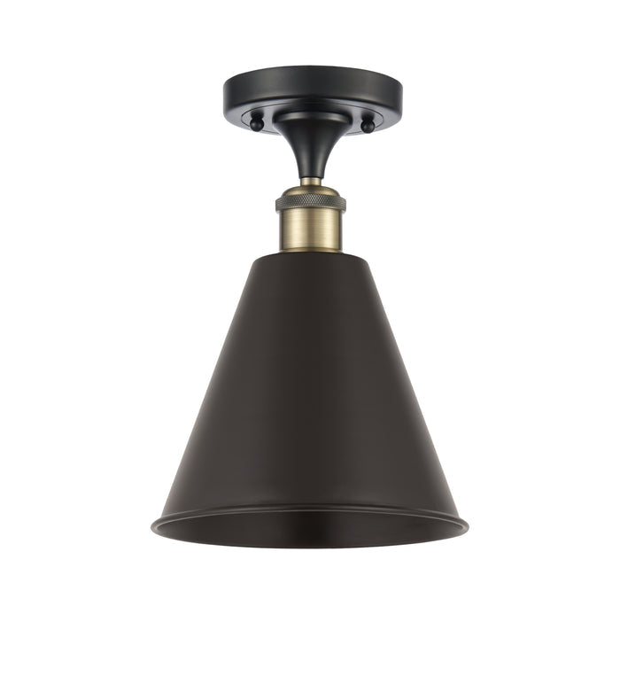 Edison Semi-Flush Mount Brushed Satin Nickel