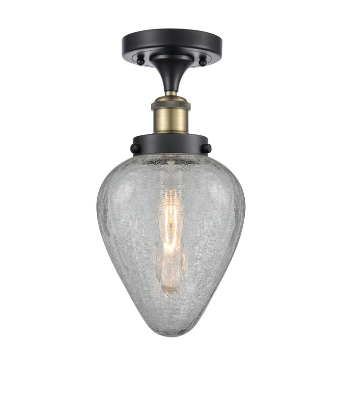 Edison Semi-Flush Mount Brushed Satin Nickel