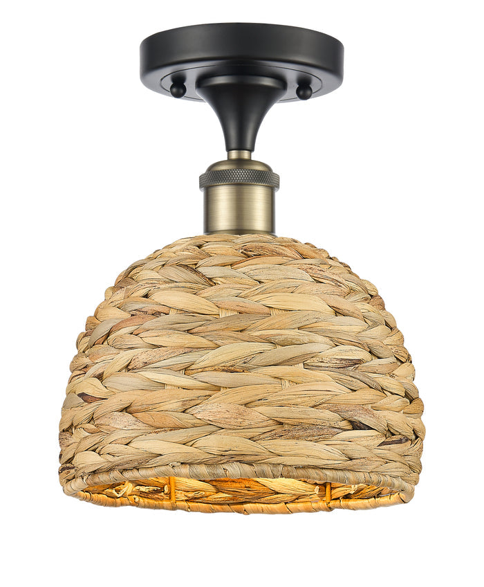 Edison Semi-Flush Mount Brushed Satin Nickel