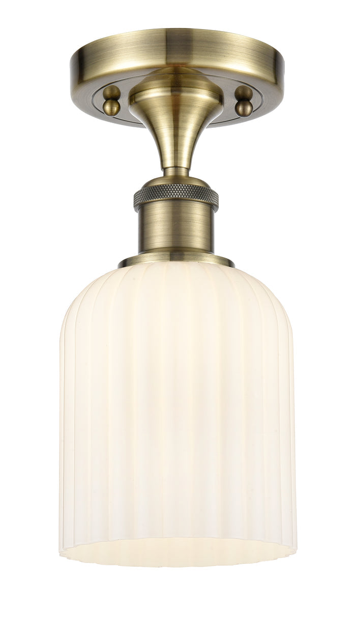 Edison Semi-Flush Mount Brushed Satin Nickel
