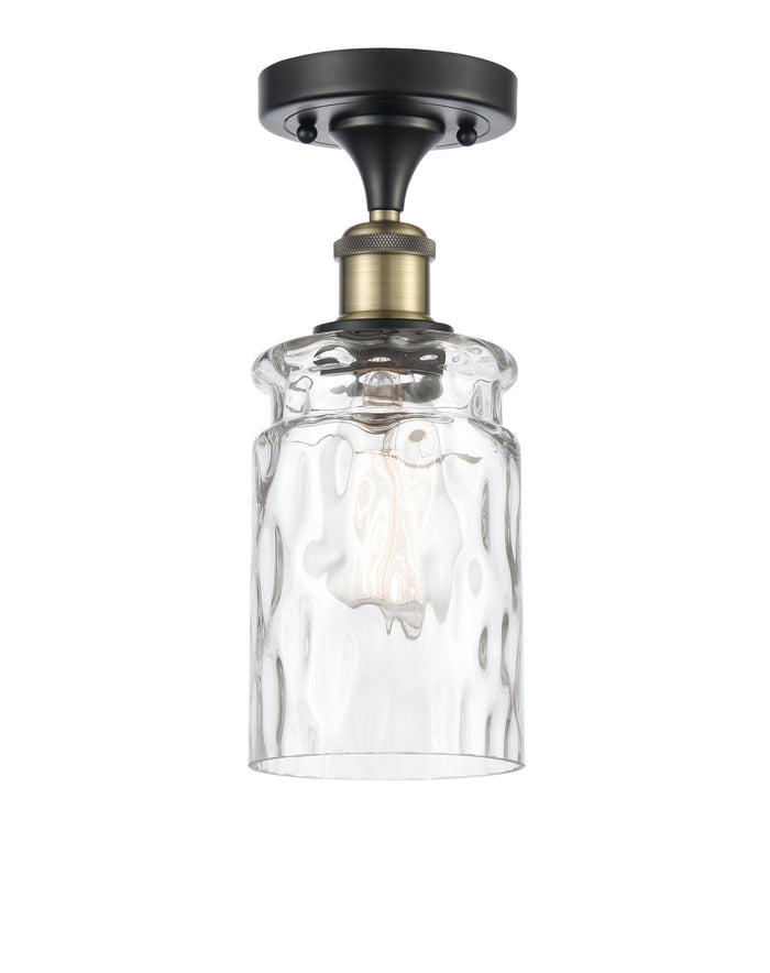 Edison Semi-Flush Mount Brushed Satin Nickel