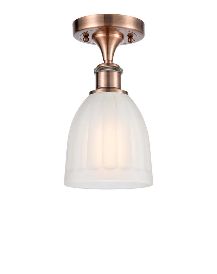 Edison Semi-Flush Mount Brushed Satin Nickel