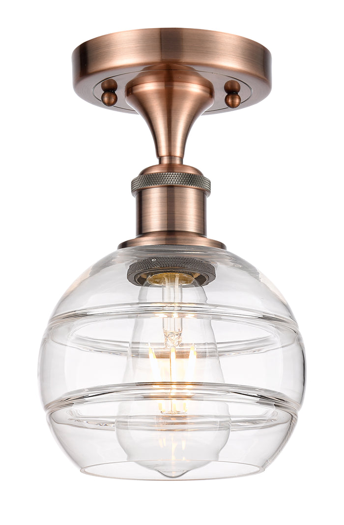 Edison Semi-Flush Mount Brushed Satin Nickel