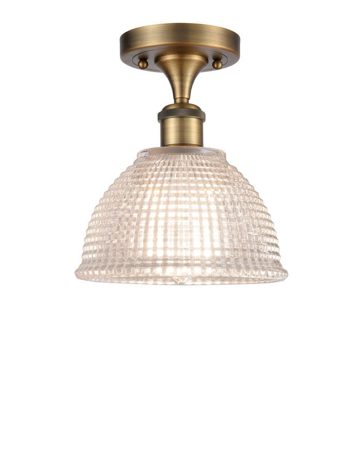 Edison Semi-Flush Mount Brushed Satin Nickel