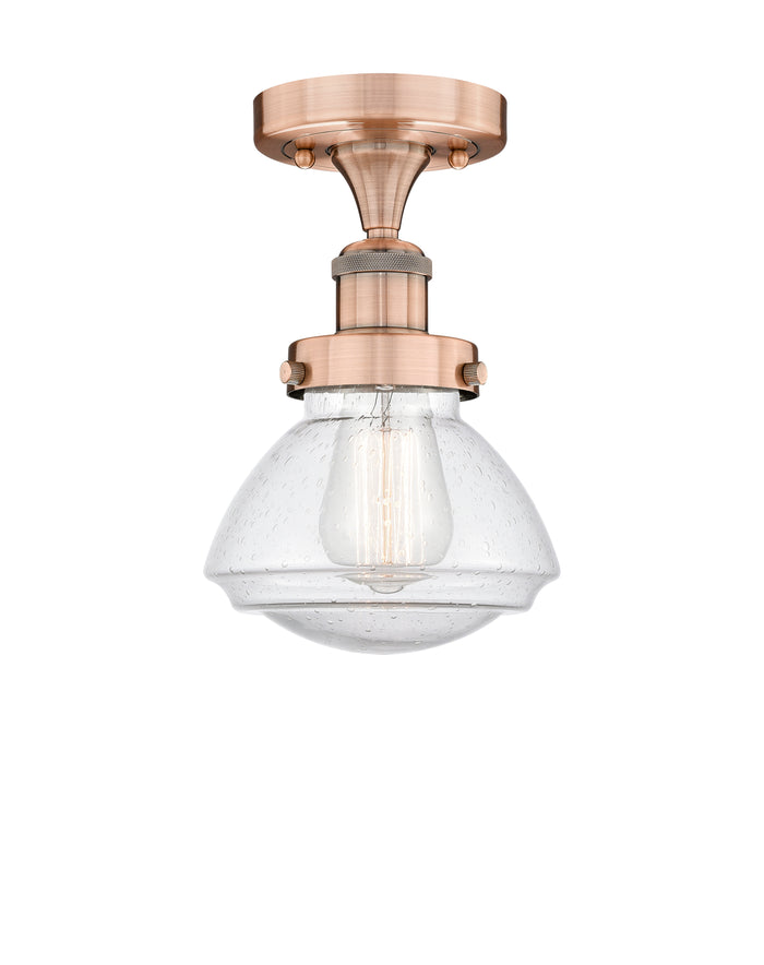 Edison Semi-Flush Mount Brushed Satin Nickel