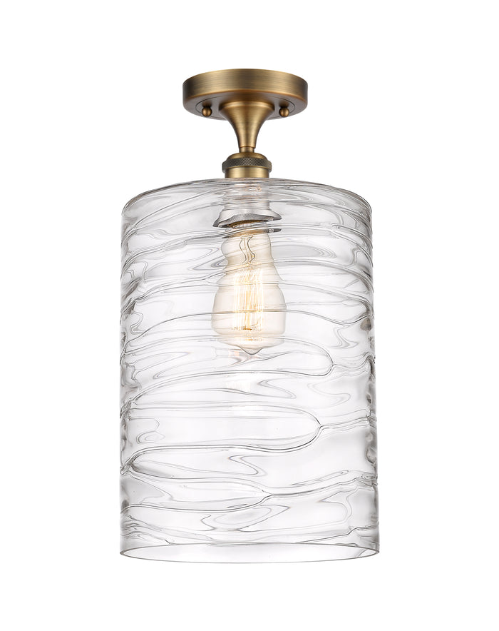 Edison Semi-Flush Mount Brushed Satin Nickel