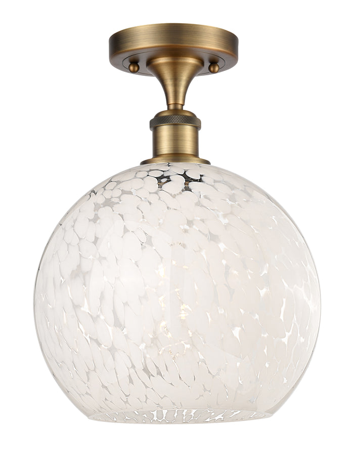 Edison Semi-Flush Mount Brushed Satin Nickel