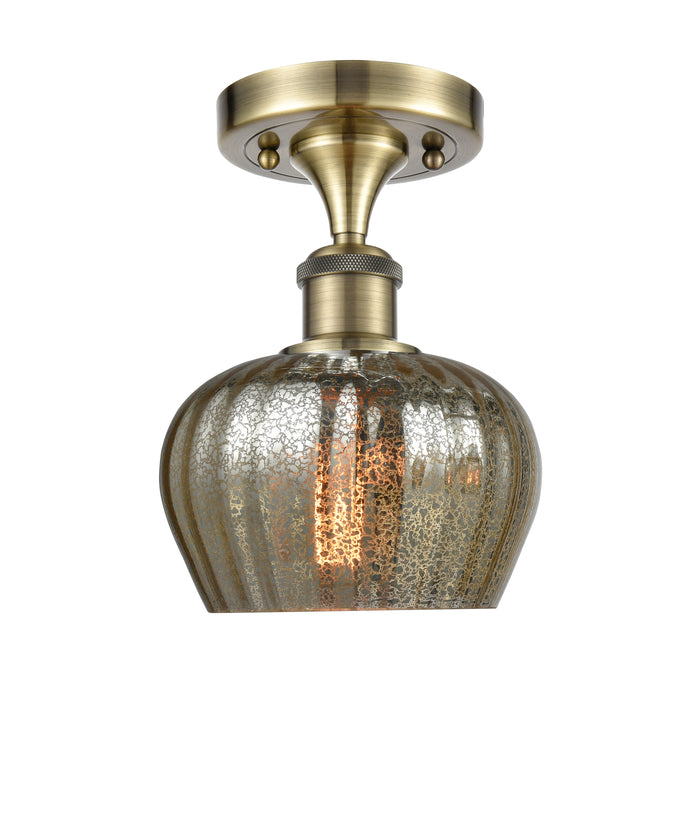 Edison Semi-Flush Mount Brushed Satin Nickel
