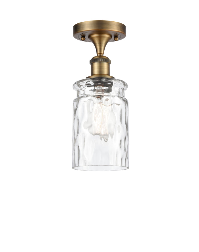 Edison Semi-Flush Mount Brushed Satin Nickel