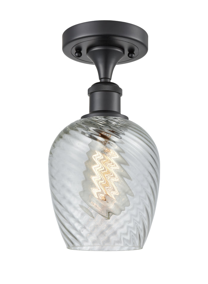 Edison Semi-Flush Mount Brushed Satin Nickel