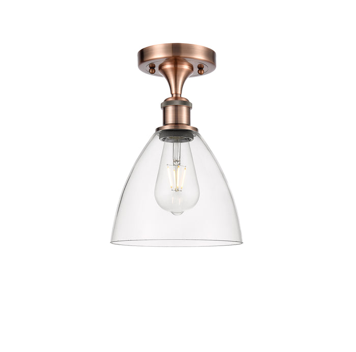 Edison Semi-Flush Mount Brushed Satin Nickel