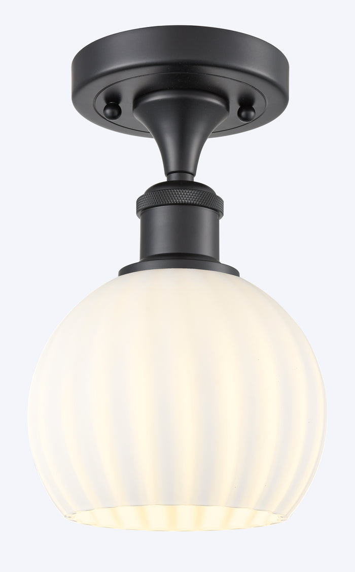 Edison Semi-Flush Mount Brushed Satin Nickel