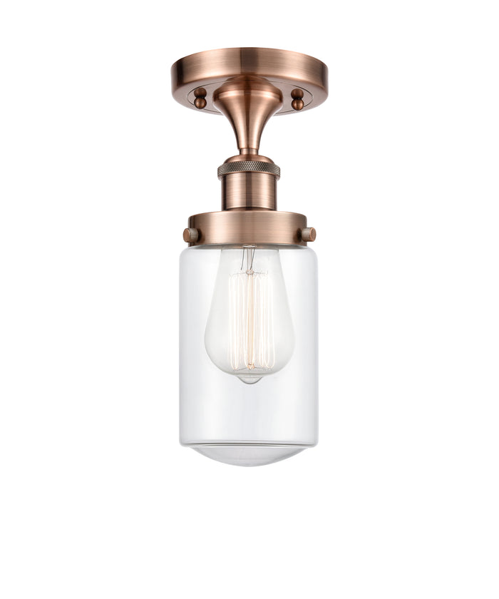 Edison Semi-Flush Mount Brushed Satin Nickel